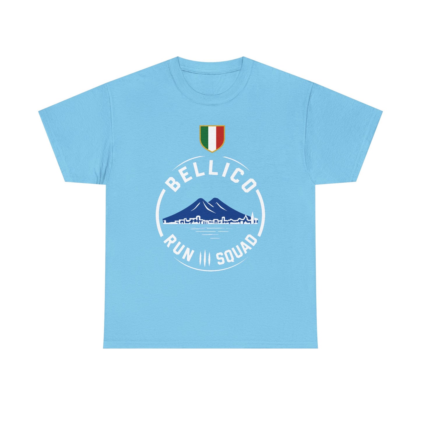 Italy Mountain Skyline T-Shirt — Retro Mount Vesuvius Italian Flag Tee