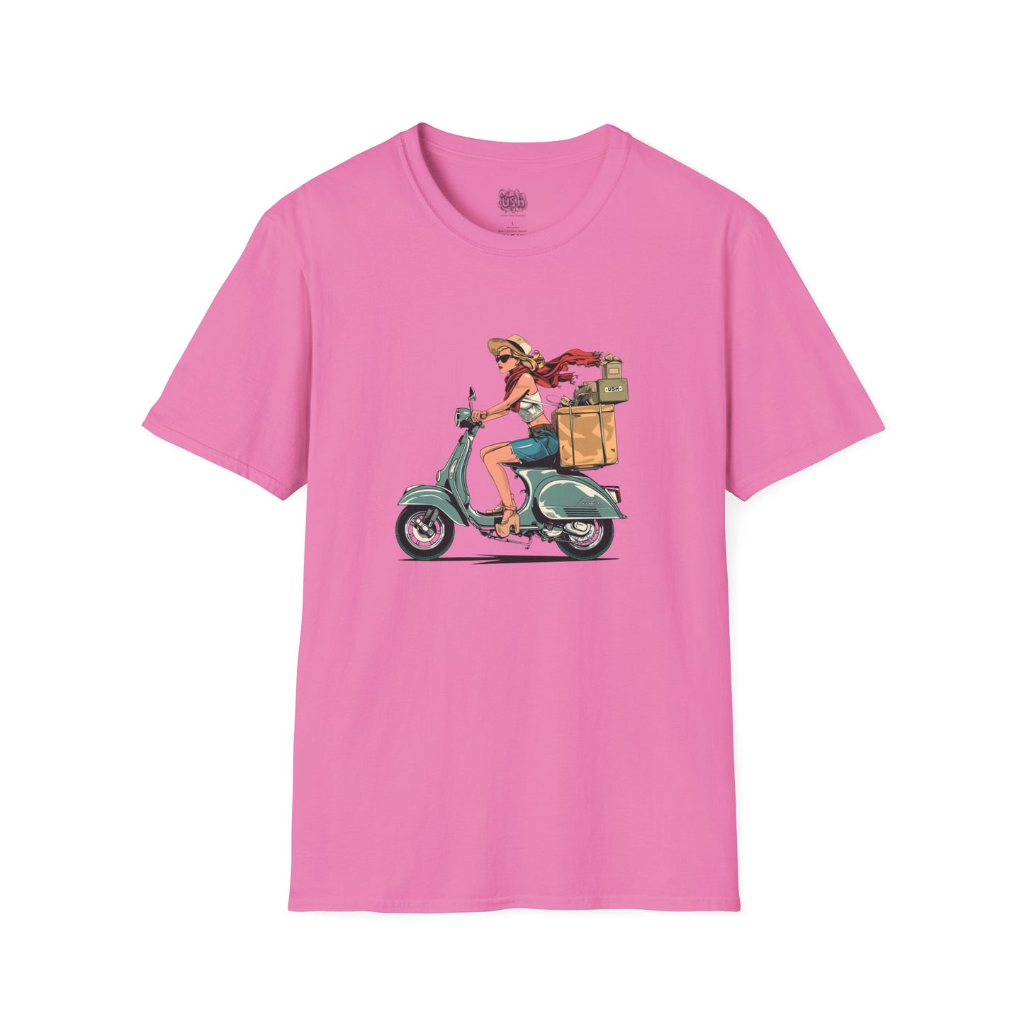 Girl Vespa Biker Graphic T-Shirt