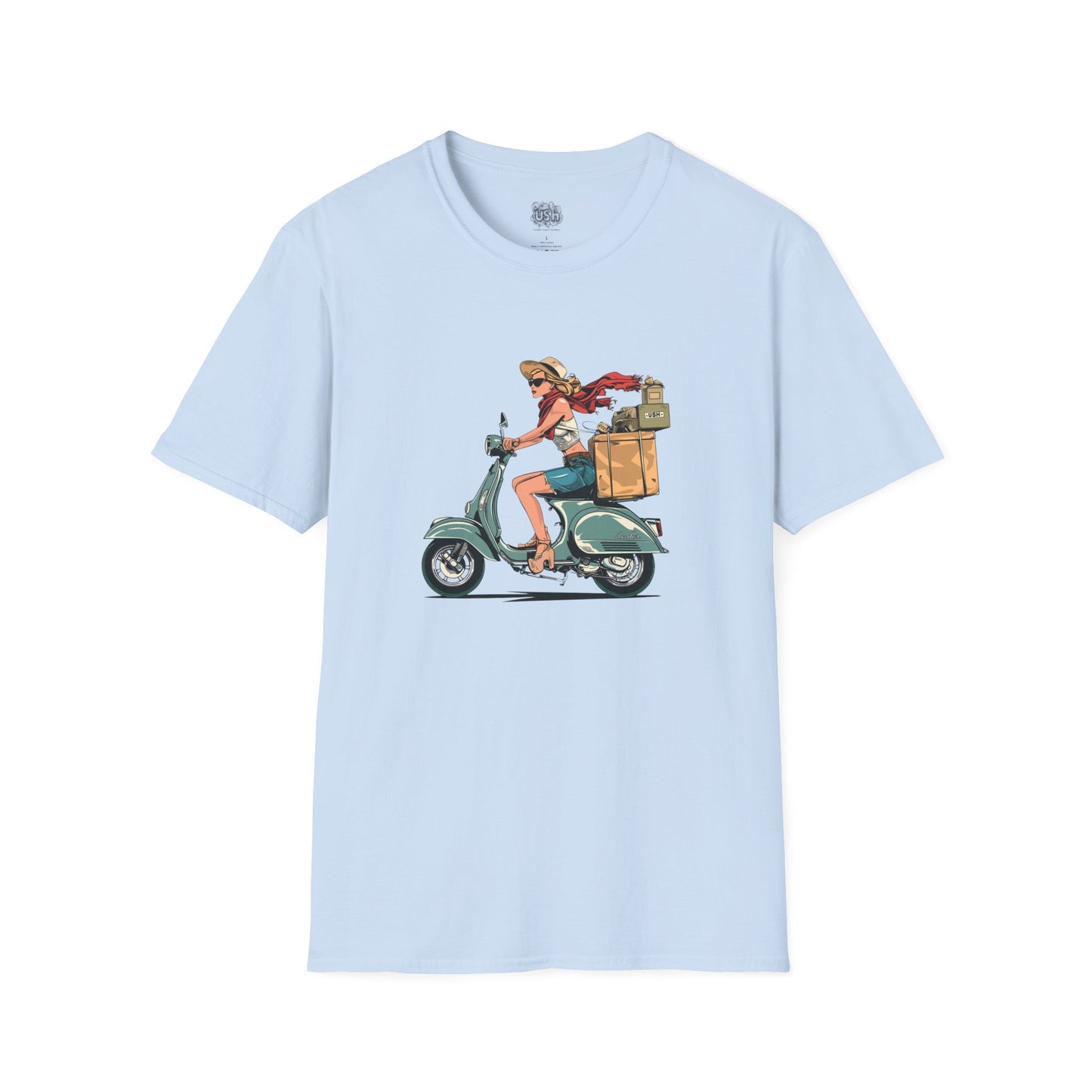 Girl Vespa Biker Graphic T-Shirt