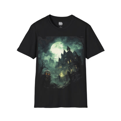 Horror Castle Graphic Halloween T-Shirt