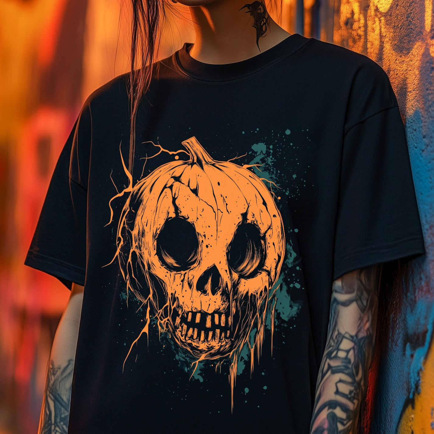 PumpK Horror Graphic Halloween T-Shirt