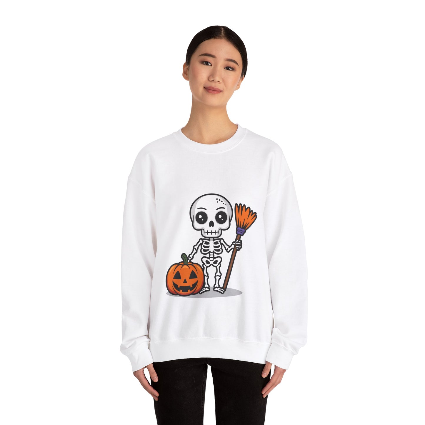 Witch Skeletron Halloween Graphic Sweatshirt