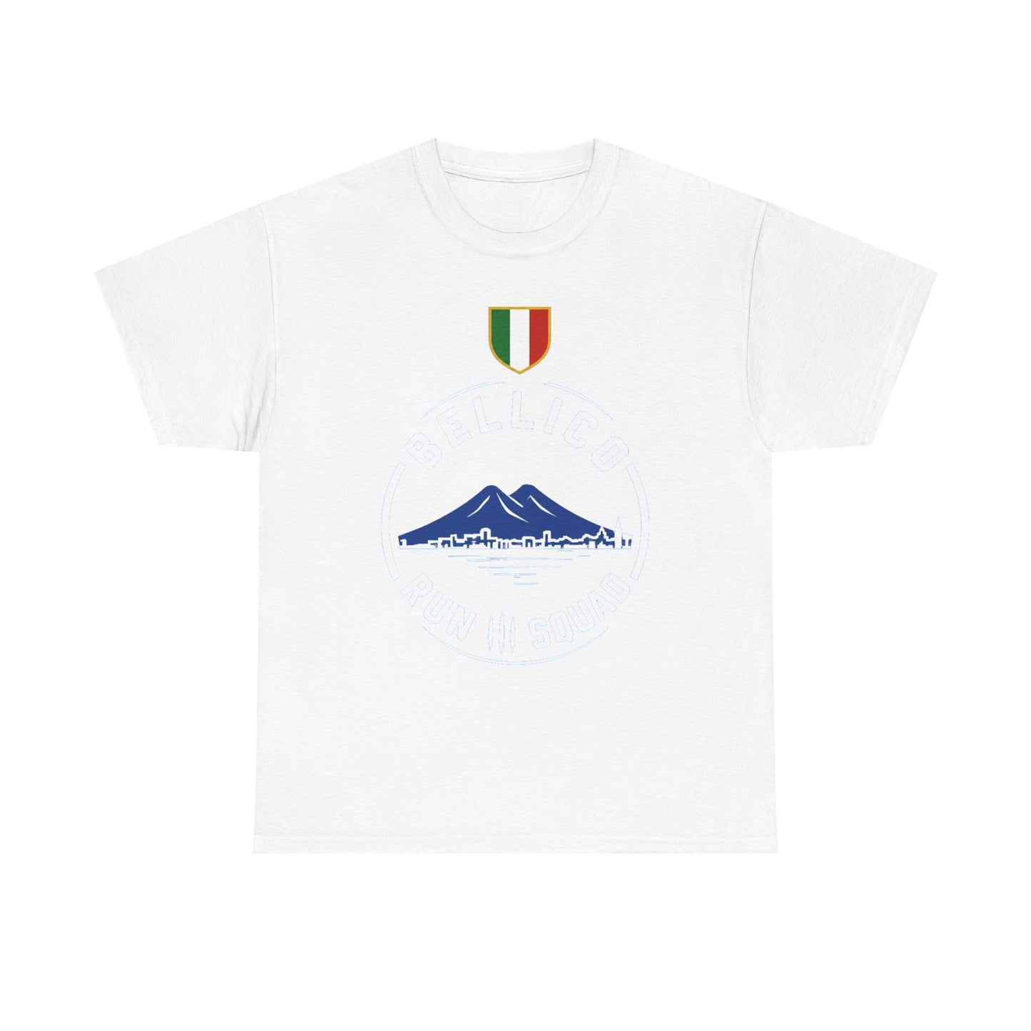Italy Mountain Skyline T-Shirt — Retro Mount Vesuvius Italian Flag Tee