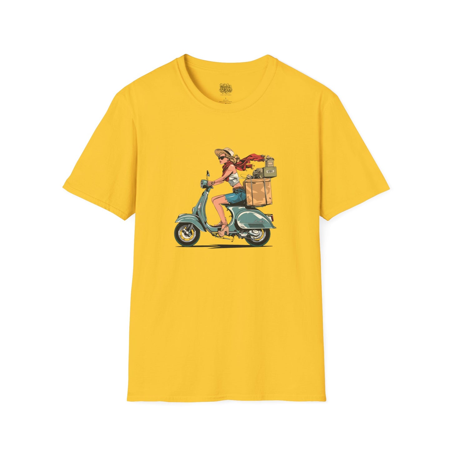 Girl Vespa Biker Graphic T-Shirt