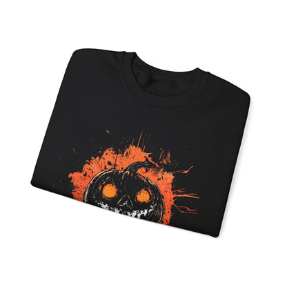 Splatter Pumpkin Halloween Graphic Sweatshirt