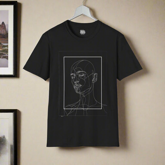 Minimalistic Retro Man Portrait T-Shirt