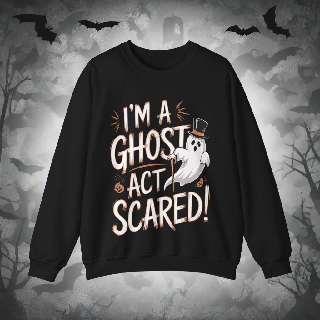 Act Scared Halloween Graphic Sweatshirt