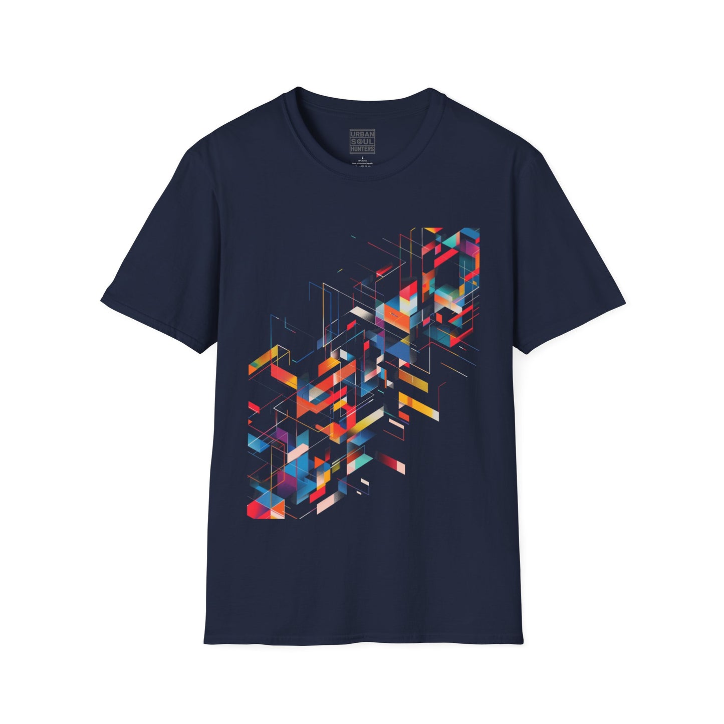 Abstract Geometric Hue Graphic T-Shirt