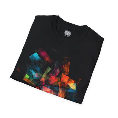 Abstract Stokes Hue Graphic T-Shirt