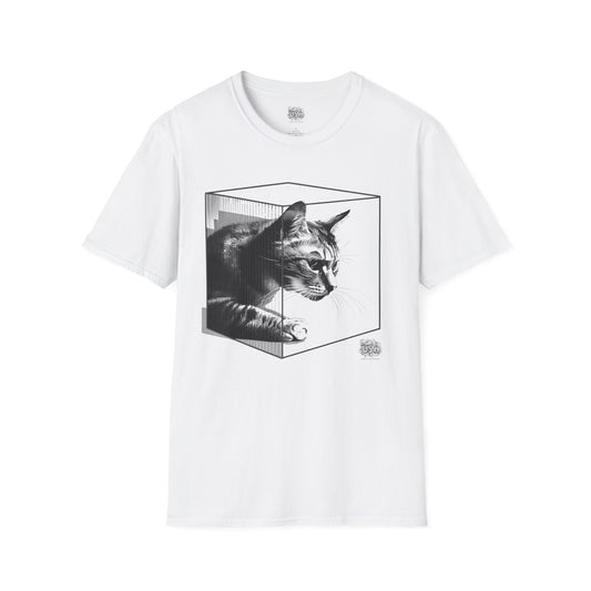 Cat Abstract Art Cube Graphic T-Shirt