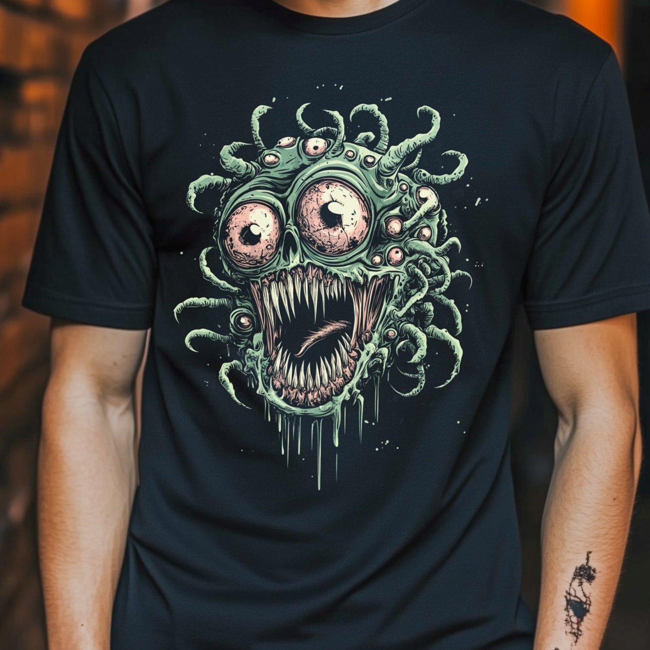 Medusa Monster Graphic Halloween T-Shirt