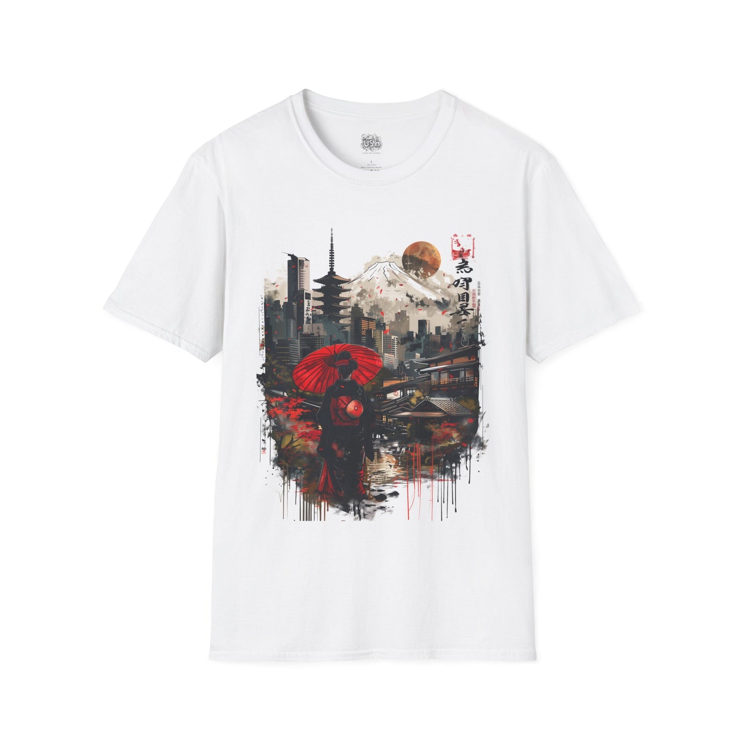 Japanese Art Girl Fuji T-Shirt