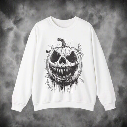 Scary PumpK BW Halloween Graphic Sweatshirt