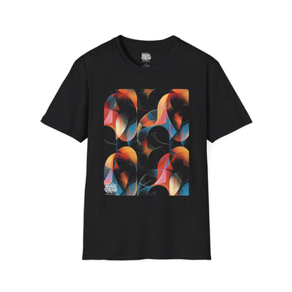 Abstract Bent Shapes Graphic T-Shirt