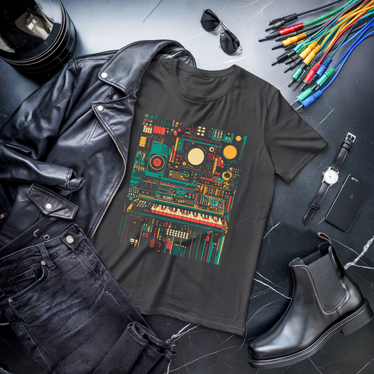 Synth Messy Space Graphic T-Shirt