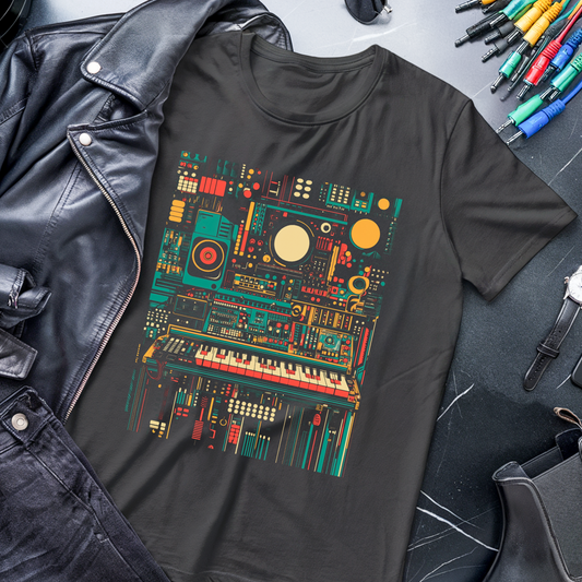 Synth Messy Space Graphic T-Shirt