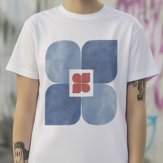 Abstract Flower Style Graphic T-Shirt